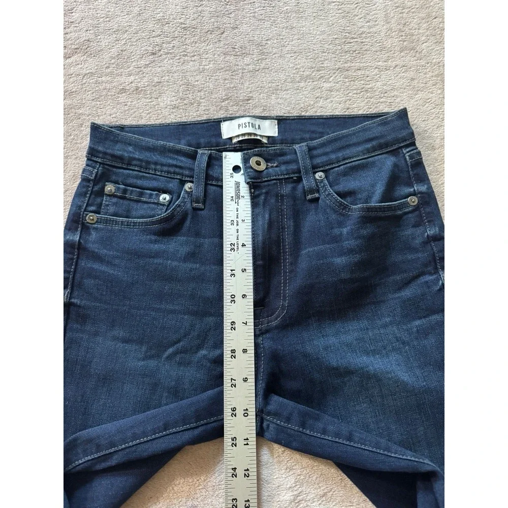 Pistola Womens‎ Mid Rise Blue Denim Skinny Raw Hem Size 26